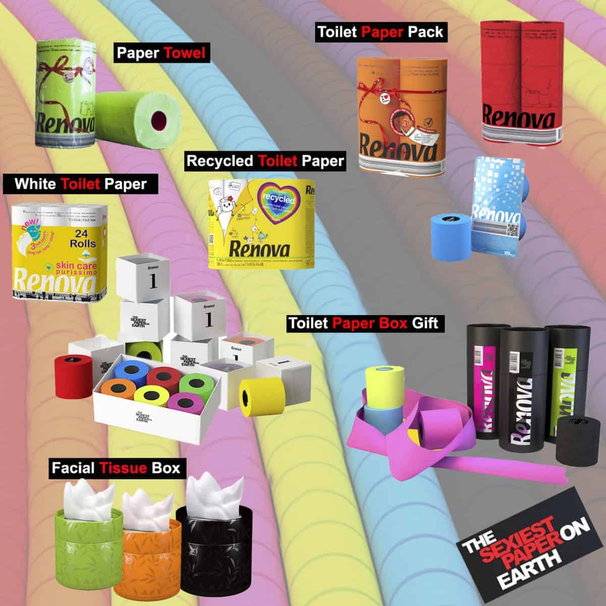 Luxury Black Colored Paper Towel Rolls 2-Ply-120 Sheets ...