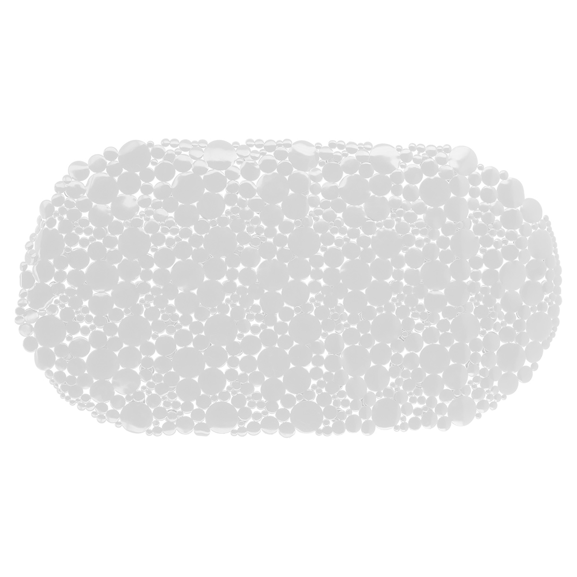 Bubbles Non-Slip Oval Bathtub Mat White 28 L x 15 W