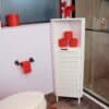 Bathroom Corner Cabinet Shelf Miami 1 Louver Door White