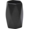 Vanity Bath Water Tumbler Diamond Stoneware Black