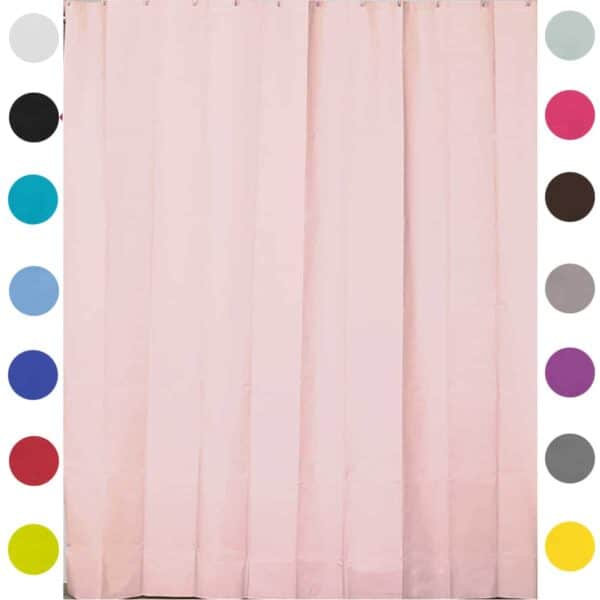 Mildew Resistant Extra Length PEVA Bathroom Shower Curtain Light Pink
