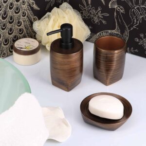 bath accessories Wenge Effect Vanity Bath Tumbler Cup Makeup Holder or Toothbrush Holder
