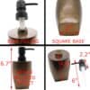 Bath-Countertop-Soap-&-Lotion-Dispenser-WENGE-Effect-Resin-Brown-Gold