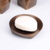 Bath Countertop Soap Dish Cup WENGE Effect-Resin-Brown Gold