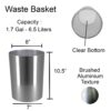 round metal waste basket
