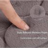 Contour Toilet Bath Rug U-Shaped 3D Cobble Stone Memory Foam 20” x 20"