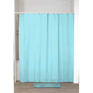 Aqua Blue Extra Long Shower Curtain