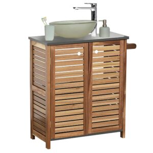 Non-Pedestal-Under-Sink-Storage-Vanity-Cabinet-2-Doors-Elements-Acacia-Wood-Grey