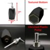 Bathroom Soap and Lotion Dispenser Diamond Stoneware Black