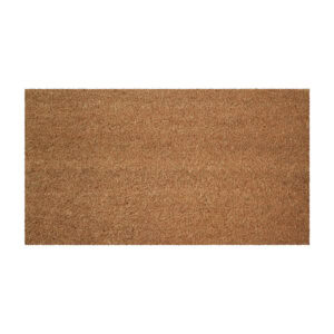 “Natural coir doormat 24x13 inches on white background”