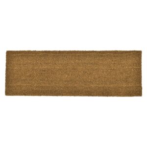 narrow coir mat on white background