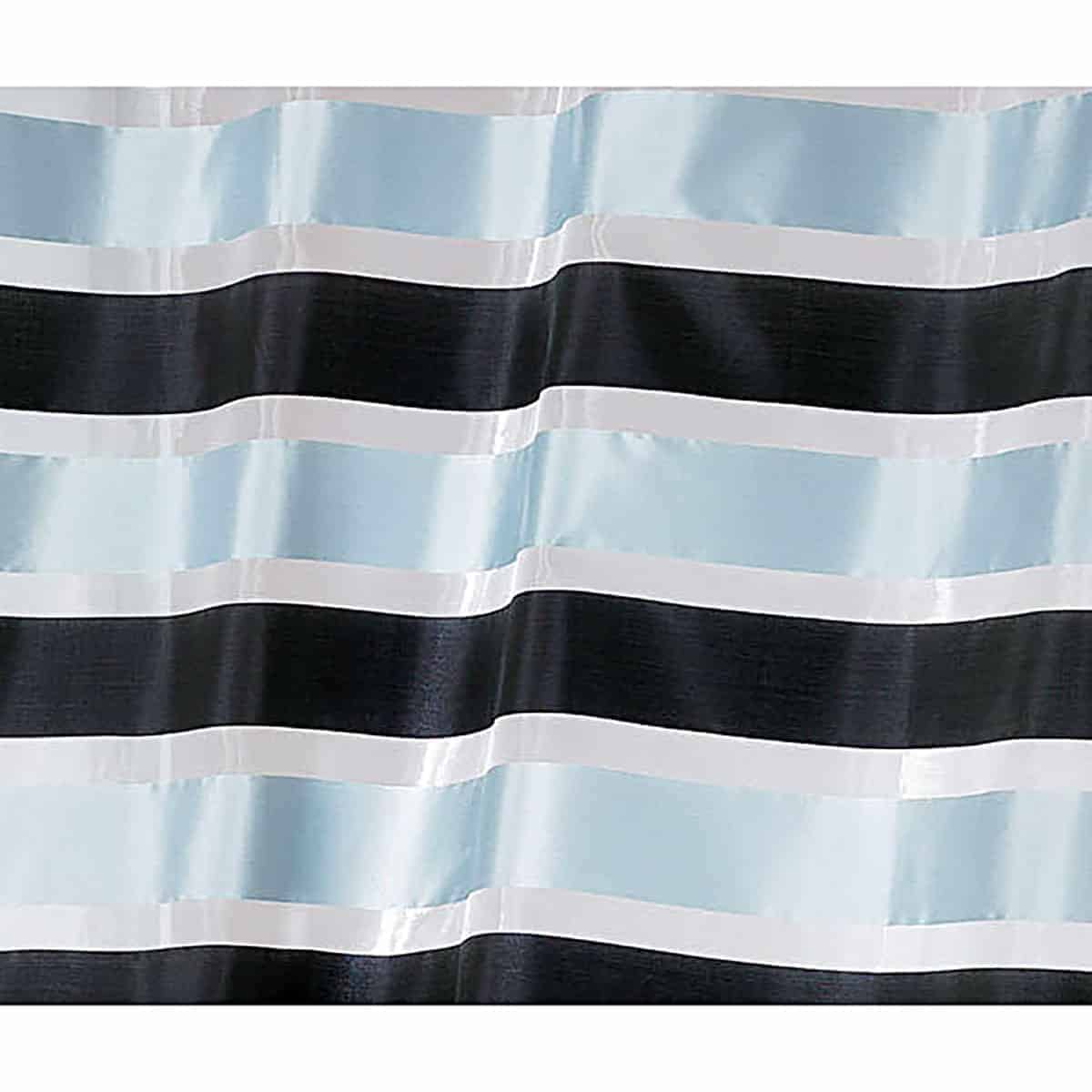 Striped Sheer Grommet Curtain Panels Colorado 55 W x 95 L BLACK