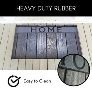 Heavy duty rubber doormat surface close up