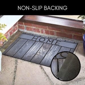 Non slip rubber backing detail of door mat