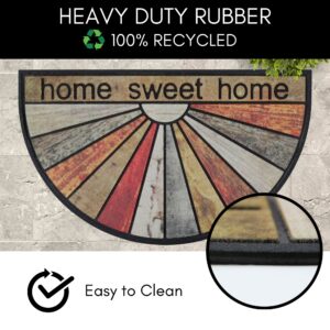 144131040-Closeup View of Home Sweet Home Mat Material: A closeup highlighting the durable material and fine detailing of the "Home Sweet Home" mat.