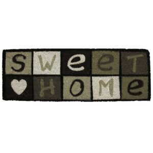 Sheltered Printed Large Front Door Mat Sweet Home Coir Coco Fibers Rug 30L x10W Inch