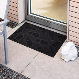 Low profile door mat fitting under interior door