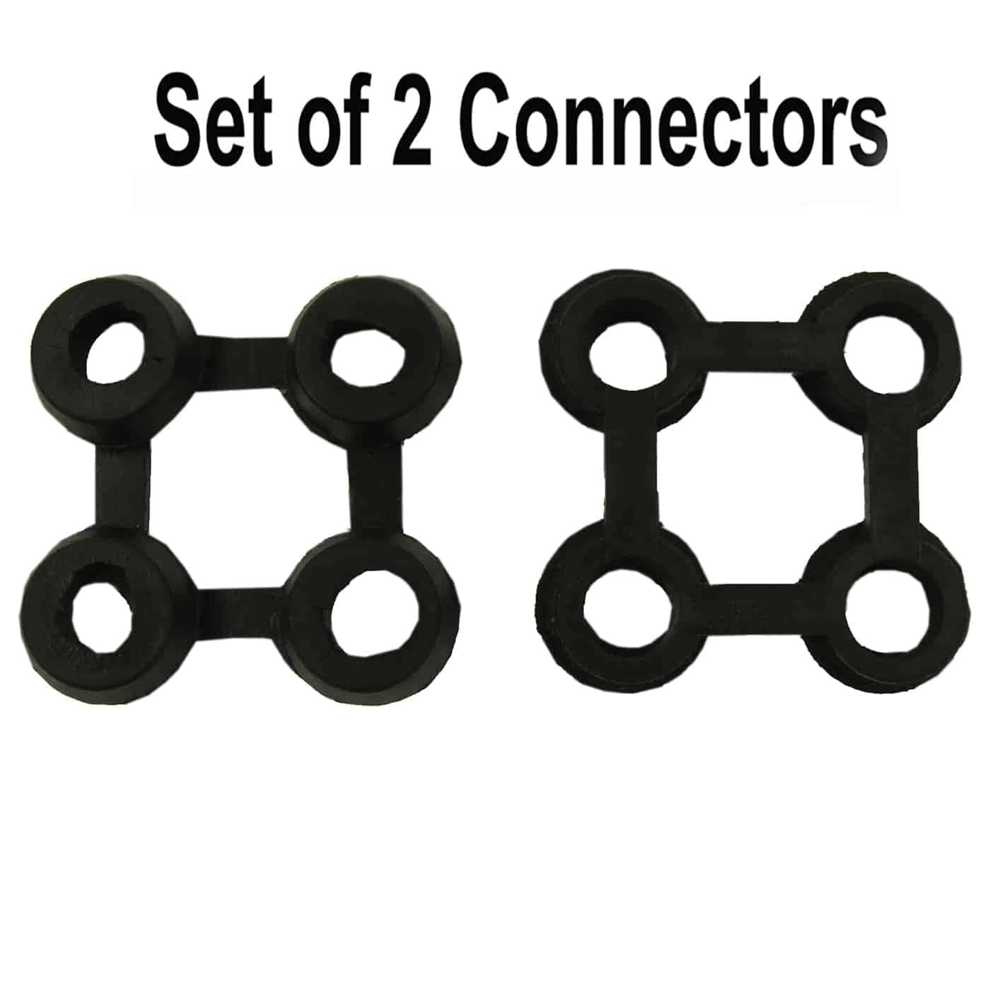 Outdoor Interlocking Railing Rubber Connectors For Floor Mat Set of 2