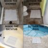 Bathroom Rug Duckboard Mat White/Grey 22L x 22W