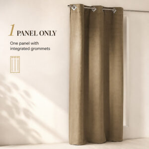 Single sand suede grommet curtain panel, sold as one panel per package