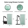 Almond Green Extra Long Shower Curtain
