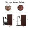 Brown Extra Long Shower Curtain