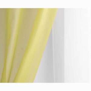 Double Layered Sheer Curtain Panel Grommet ROBIN Solid Two-colored 55 W x 95''L Light Green-White