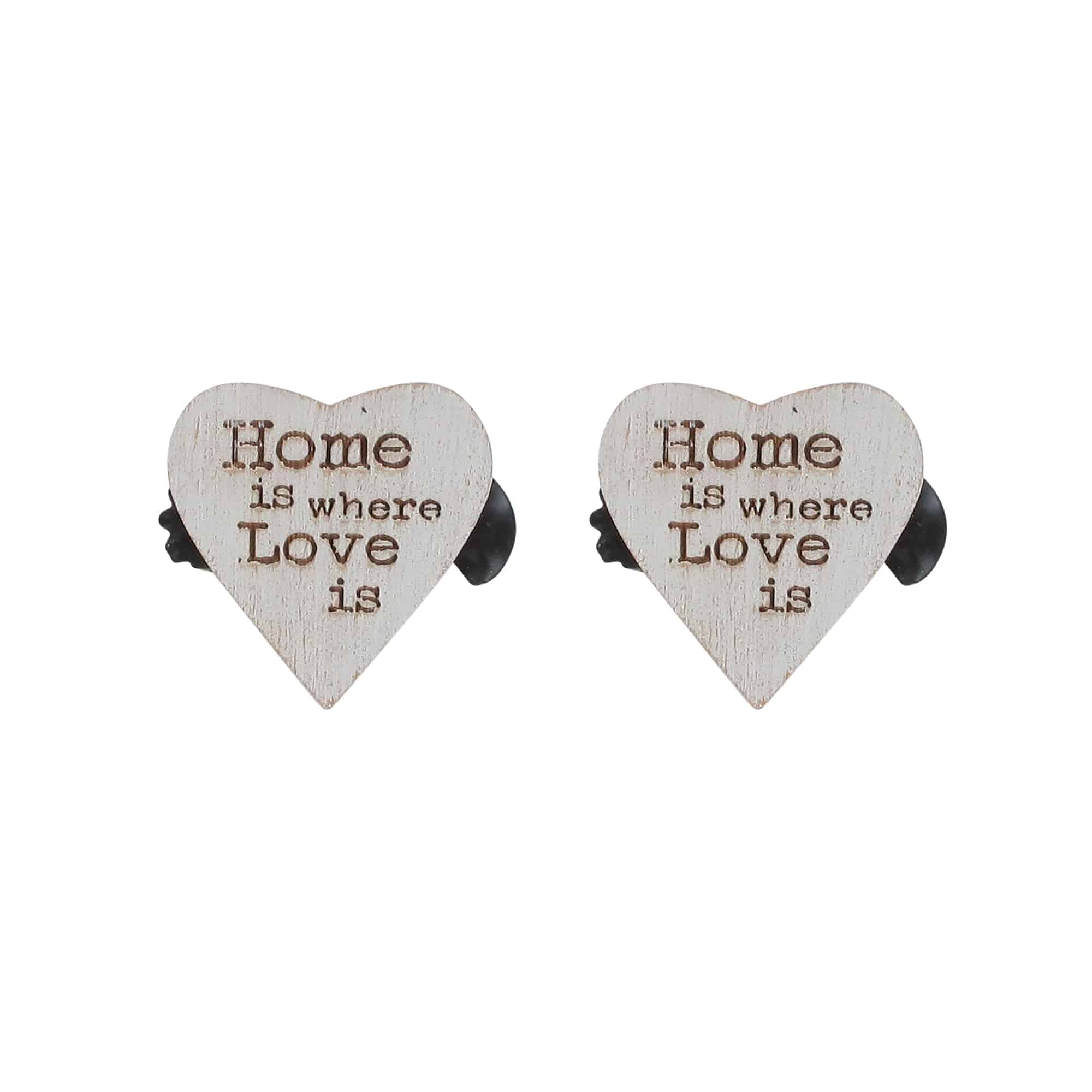 Evideco Wooden Heart Clip Big Size Amore Set of 2 