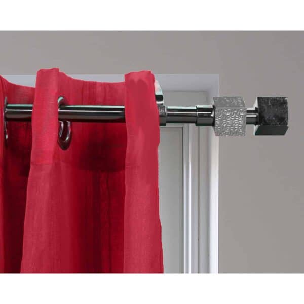 2 Pack Adjustable 3/4" Single Window Curtain Rod 50" to 82" Graphite