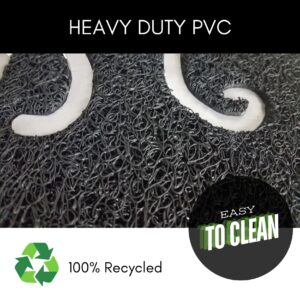 Close up of heavy duty PVC loop surface on welcome doormat