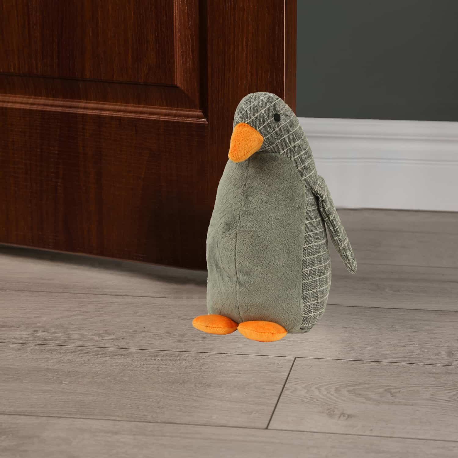 Penguin Fabric Bag Door Stop Interior Weighted Floor 2.2 lbs