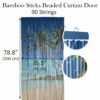 Bamboo Sticks Lagoon Beaded Curtain Doorway 90 Strings