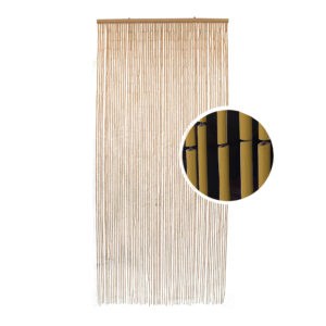 Natural bamboo beaded door curtain