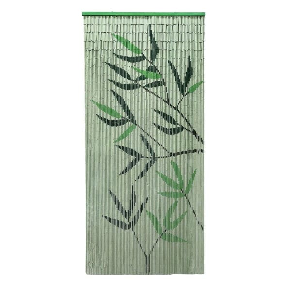 Bamboo beaded door curtain leaves