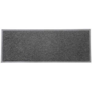 Outdoor Runner Mat Scraper Front Door Mat Recycled PVC Non-Slip Backing 48"x18" Grey