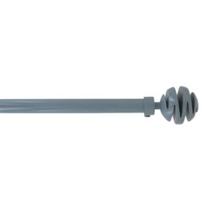 Adjustable 3/4" Single Window Curtain Rod 50" to 82" Grey