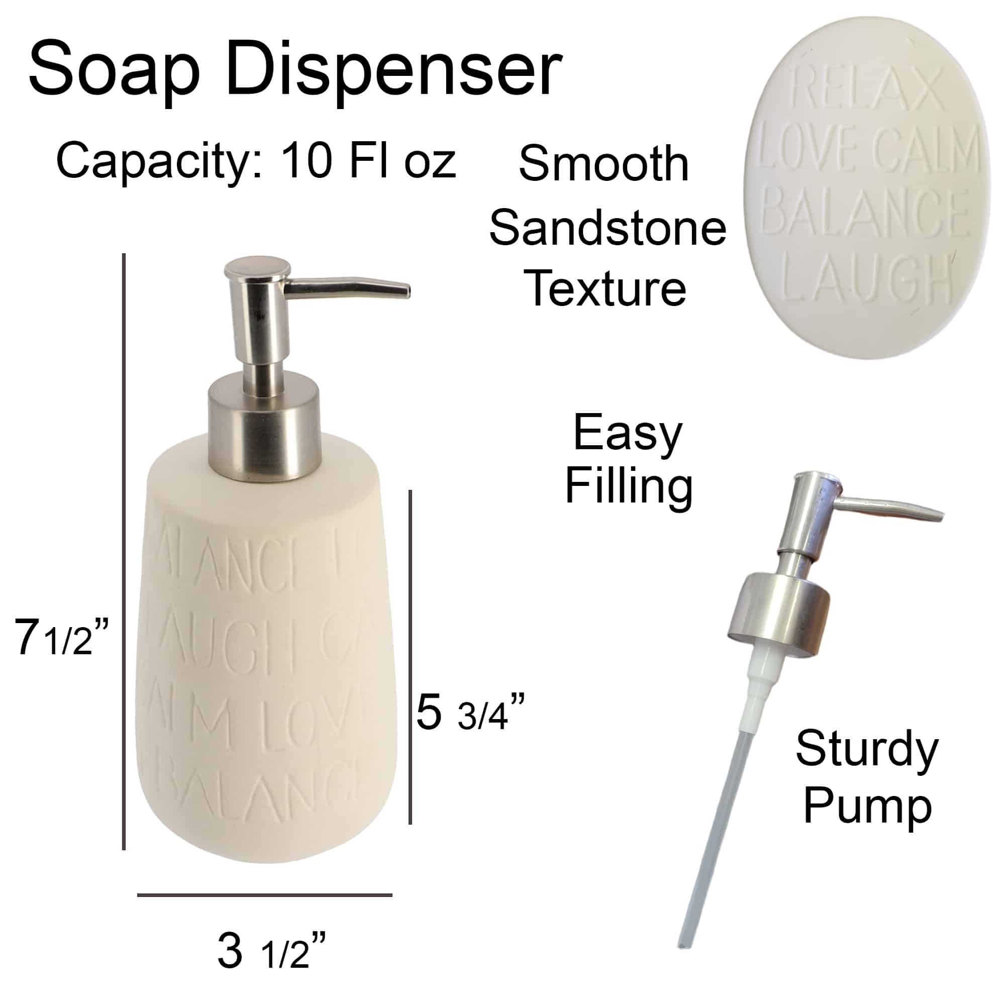 Glass and Bamboo Soap Dispenser Pure Soap 17 fl oz