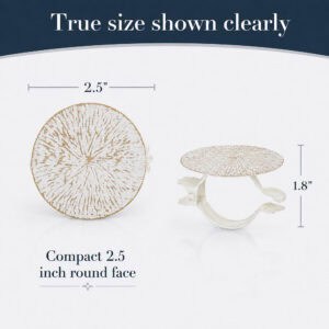 Round curtain tieback dimensions, 2.5 inches, set of 2