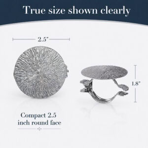 Round curtain tieback dimensions, 2.5 inches, set of 2
