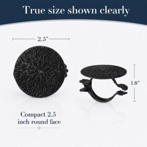 Round curtain tieback dimensions, 2.5 inches, set of 2
