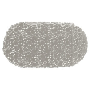 Bubbles Non-Slip Oval Bathtub Mat Solid Taupe 28 L x 15 W