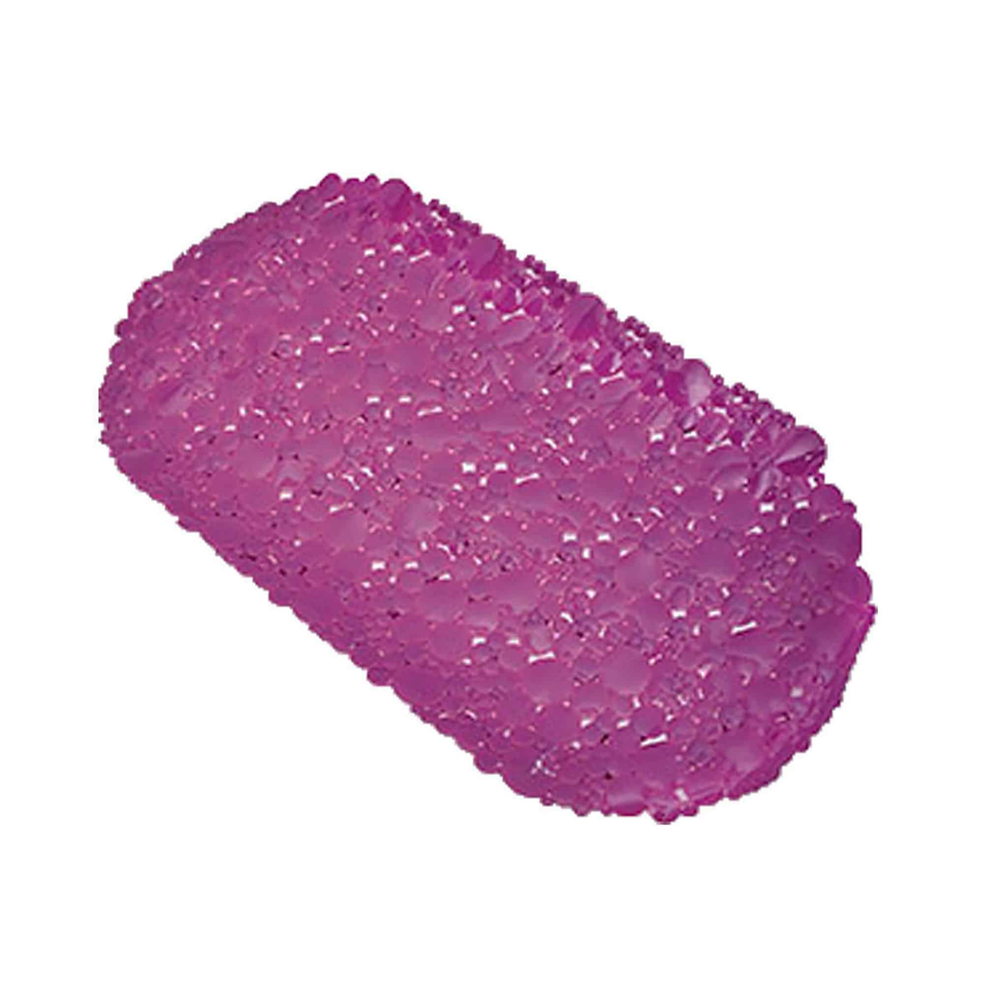 Evideco Bubbles Non-Slip Oval Bathtub Mat Solid Purple 28 L x 15 W