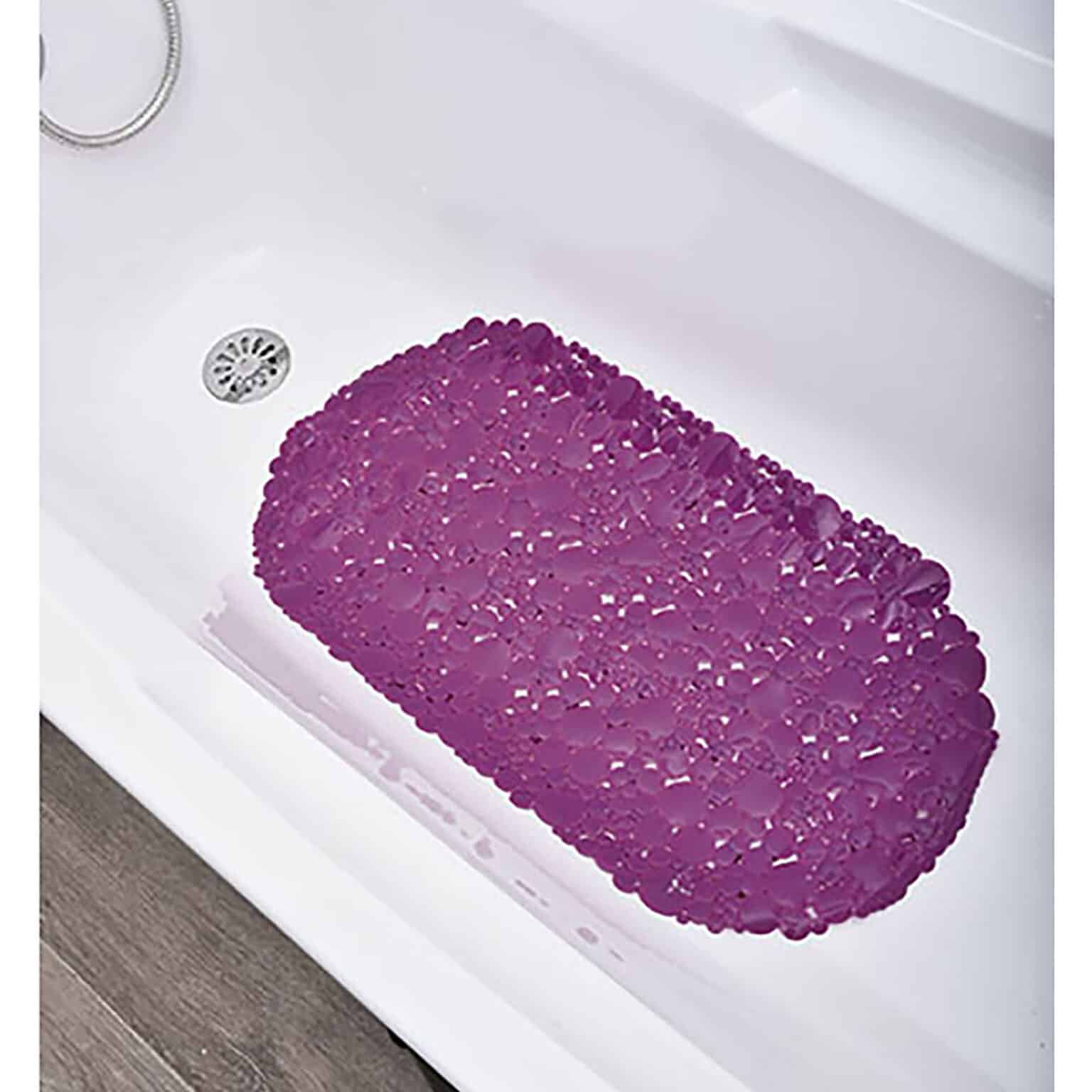 Bubbles NonSlip Square Shower Mat Solid Peacock Blue 20″L X 20″W