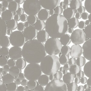 Close-up detail of taupe translucent bubble-textured shower mat surface