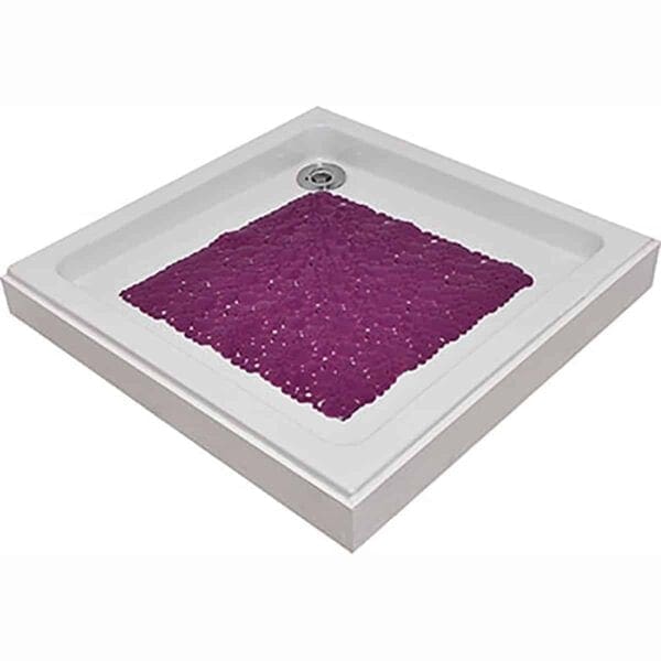 Square Shower Mat Purple