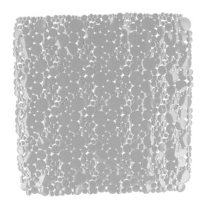 Bubbles Non-Slip Square Shower Mat Pearly Grey 20″L X 20″W