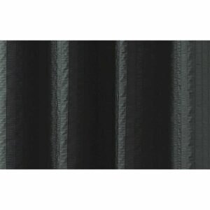 Striped Jacquard Crash Curtain Panel Grommet Lineo Black 55 W X 102 L