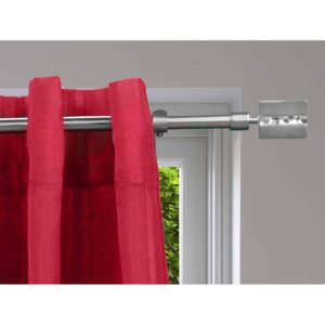 2 Pack Adjustable 5/8" Single Window Curtain Rod 50" to 82" Silver