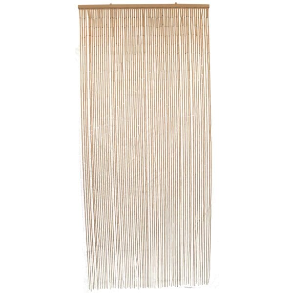 Bamboo Sticks Beaded Curtain 65 Strings Natural 78.8"H x 35.5"W
