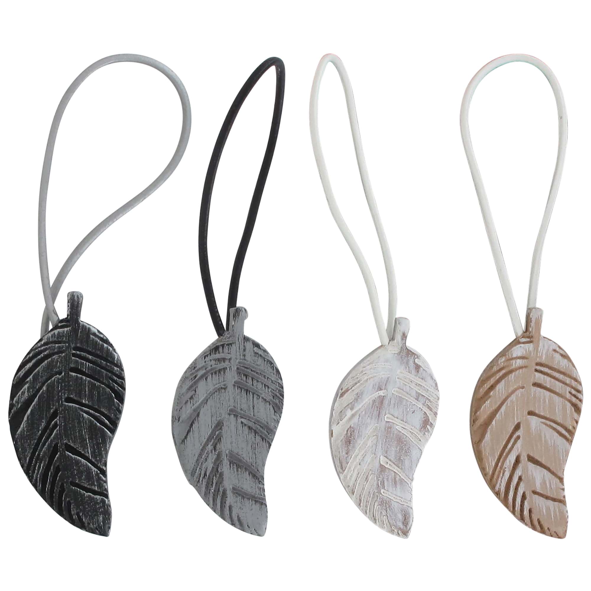 Set of 2 Wooden Leaf Tieback With Magnet Sonora Small Size